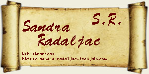 Sandra Radaljac vizit kartica